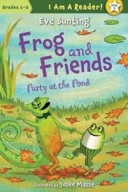 frog and friends party at the pond bunting