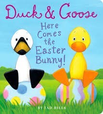 duck and goose here comes the easter bunny